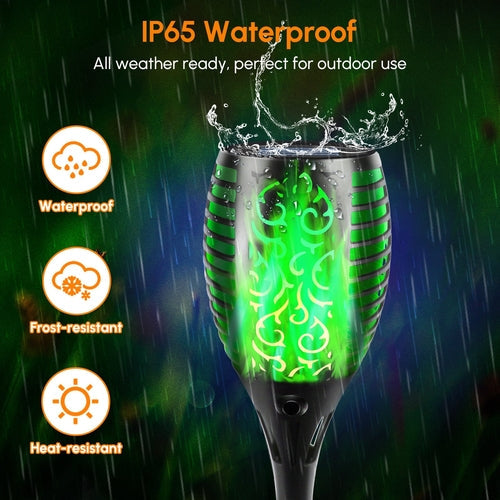 4 Pack Solar Torch Lights – Outdoor 12 LED Flickering Flame Solar Lamps Bright Starz Store